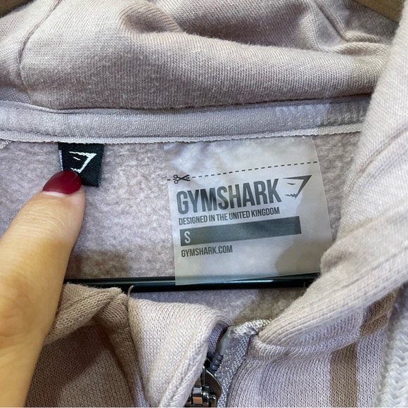 Gymshark Women's Legacy Fitness Crop Zip-Up in Mauve - size small - Picture 3 of 6